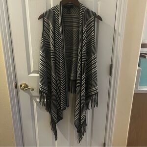 Forever 21 Striped Fringe Open Cardigan. Size small.
